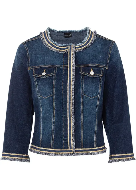 Veste en jean &agrave; franges, bonprix