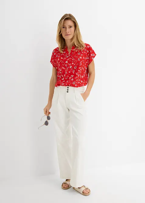 Jean large, taille haute et &eacute;lastiqu&eacute;e, bonprix