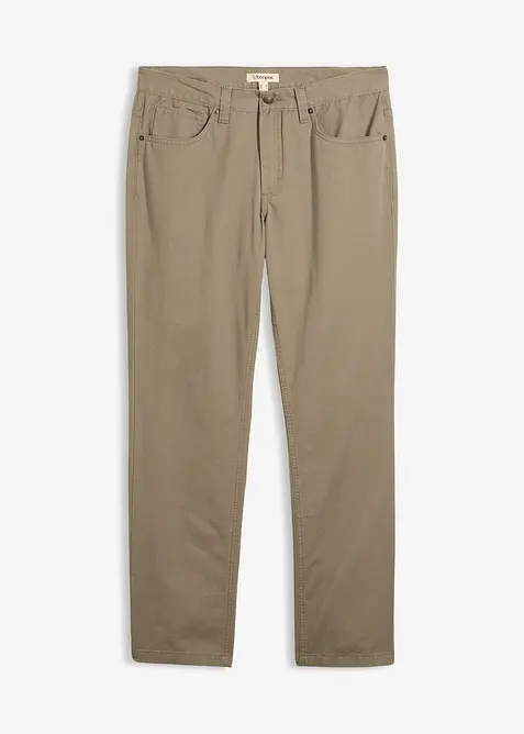 Pantalon regular en twill, droit, 100% coton, bonprix
