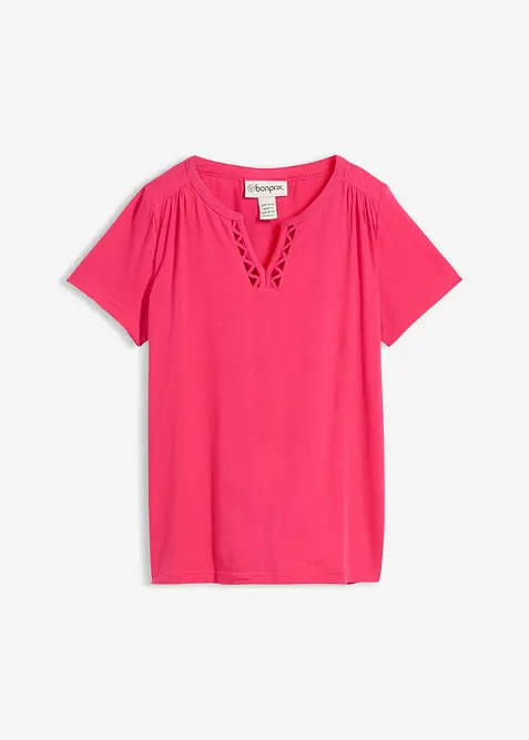 Shirt mit dekorativem Ausschnitt, bonprix