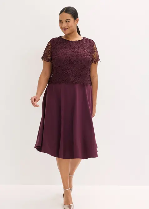 Midikleid mit Spitze, bonprix