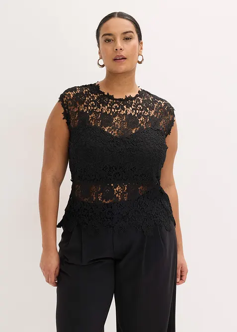 Top en dentelle, bonprix