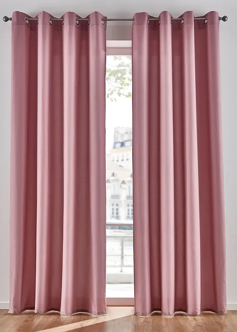 Pflegeleichte Vorh&auml;nge mit recyceltem Polyester(2er Pack), bonprix