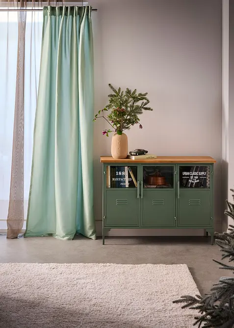 Lot de 2 rideaux en microfibre, bonprix