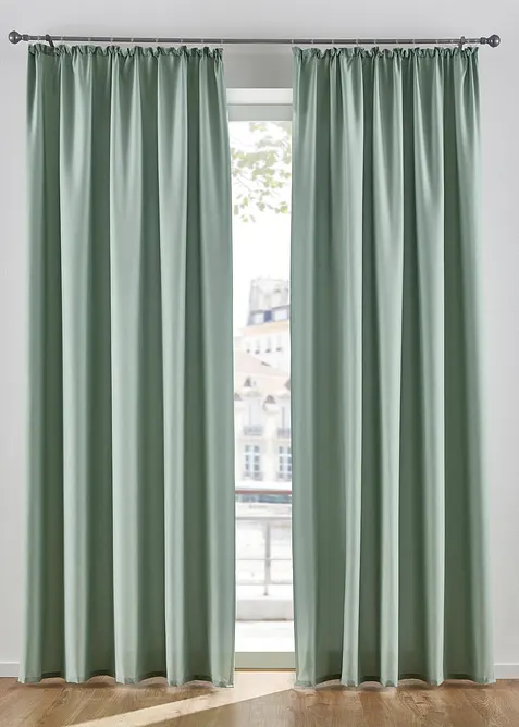 Pflegeleichte Vorh&auml;nge aus Mikrofaser (2er Pack), bonprix