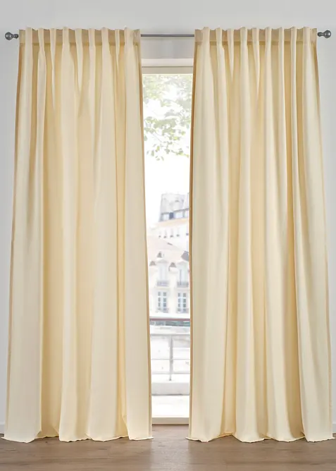 Pflegeleichte Vorh&auml;nge aus Mikrofaser (2er Pack), bonprix