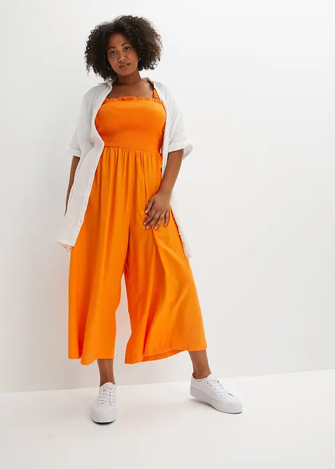 Chemisier long, oversize et doux en gaze de coton, bonprix