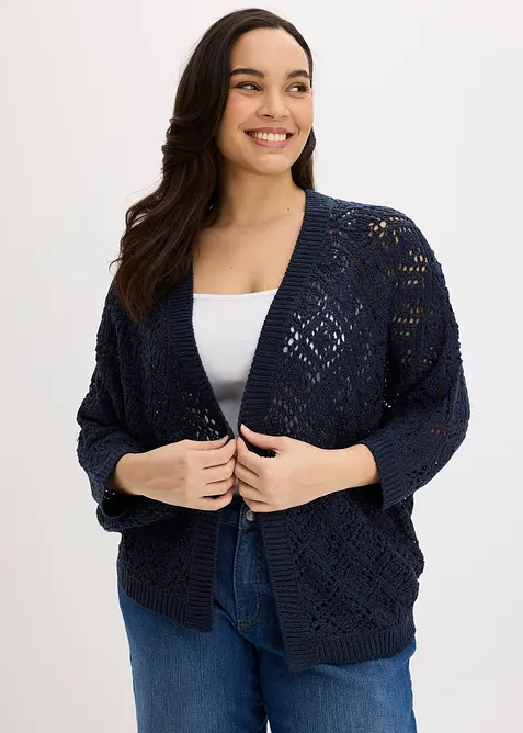 Ajour-Strickjacke, bonprix
