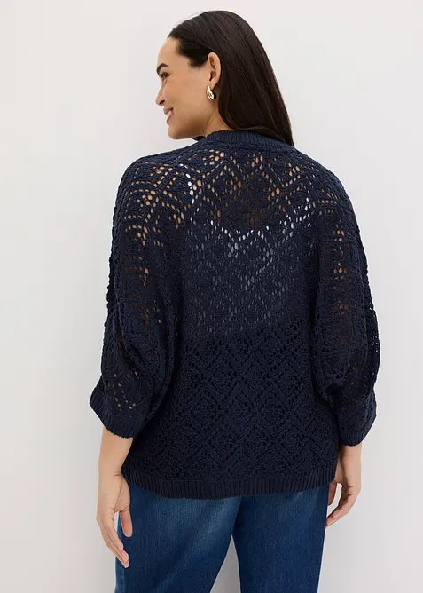 Ajour-Strickjacke, bonprix