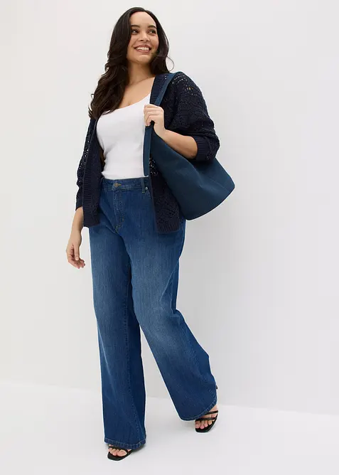 Ajour-Strickjacke, bonprix