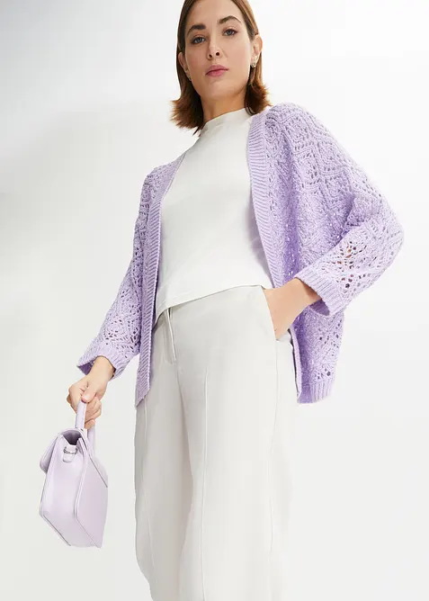 Ajour-Strickjacke, bonprix