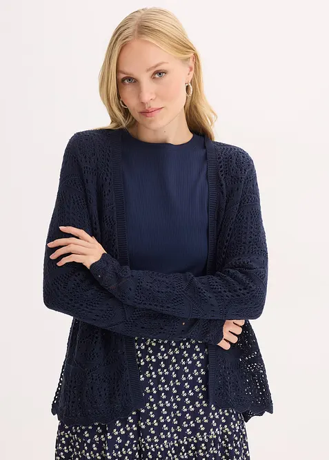 Ajour-Strickjacke, bonprix