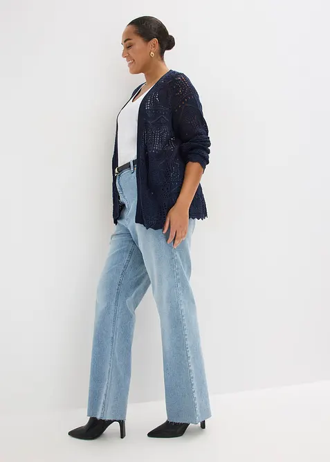 Ajour-Strickjacke, bonprix