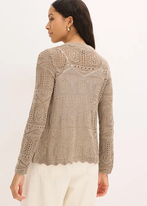 Ajour-Strickjacke, bonprix