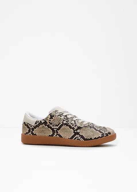 Sneakers &agrave; motif python, bonprix