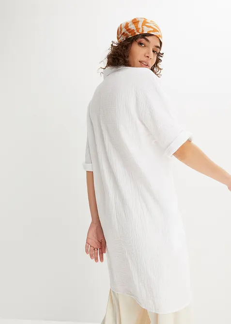 Oversize-Longbluse aus softem Musselin, bonprix