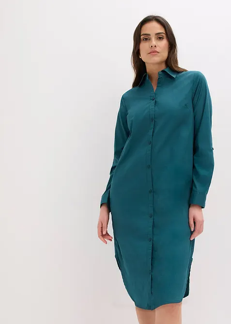 Hemdblusenkleid aus Baumwoll-Popeline, bonprix