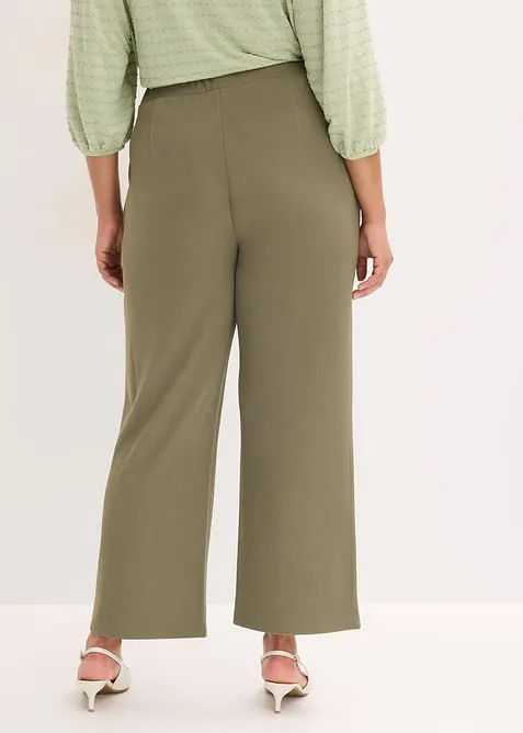 Pantalon &eacute;lastiqu&eacute; en interlock &eacute;pais, bonprix