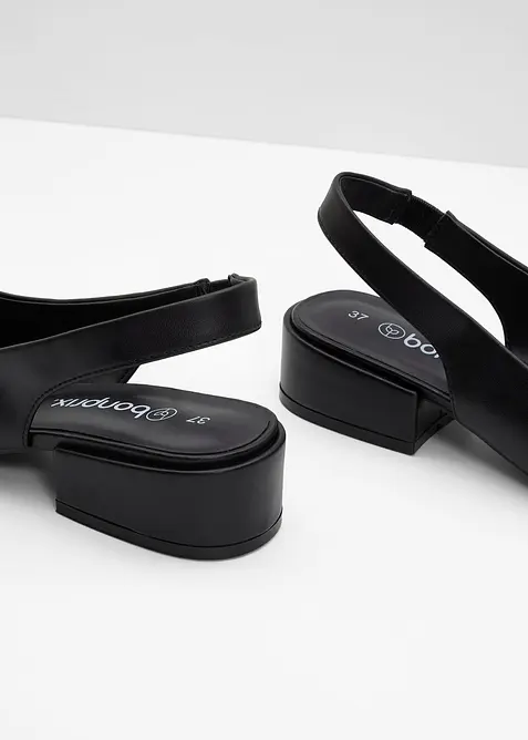 Slingpumps mit flachem Absatz, bonprix