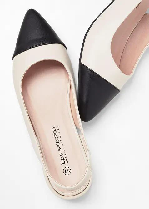 Slingpumps mit flachem Absatz, bonprix