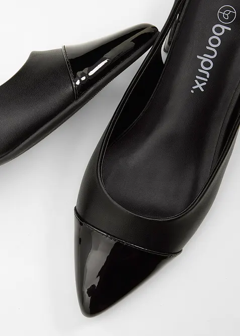 Slingpumps mit flachem Absatz, bonprix