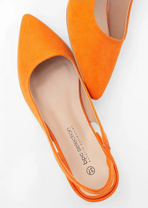 Escarpins slingback &agrave; talon plat, bonprix