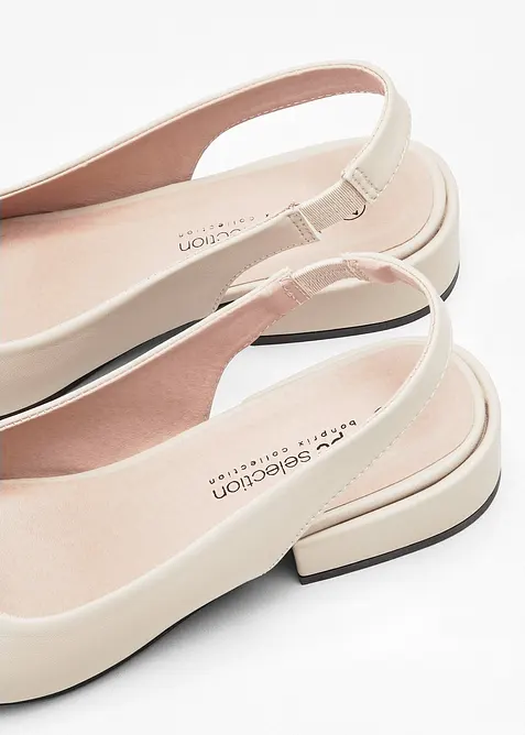 Slingpumps mit flachem Absatz, bonprix