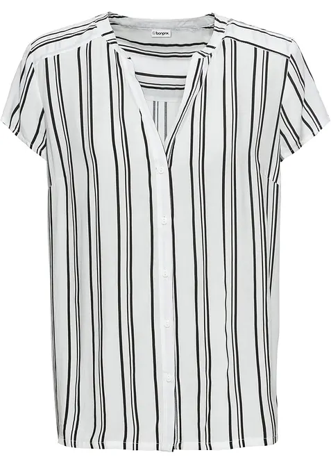 Kurzarmbluse aus reiner Viskose, bonprix