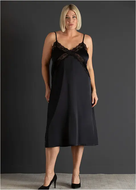 Nuisette en satin avec dentelle, bonprix