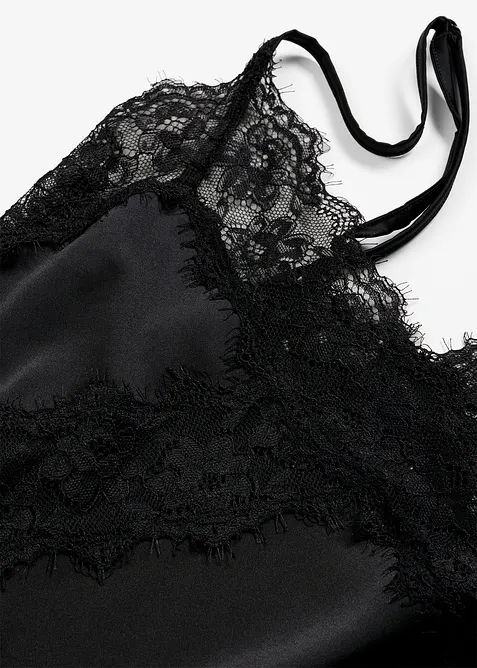 Nuisette en satin avec dentelle, bonprix