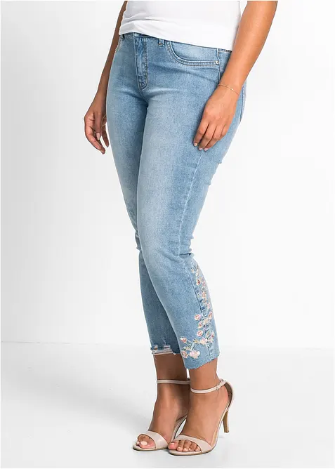 Skinny-Jeans Mid Waist, verk&uuml;rzt, bonprix
