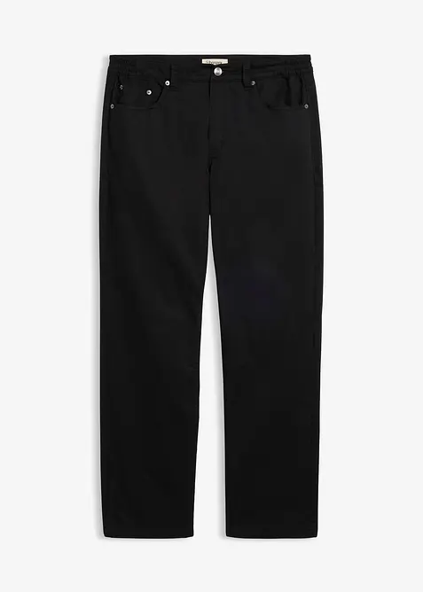 Pantalon loose et extensible &agrave; taille &eacute;lastiqu&eacute;e, droit, bonprix