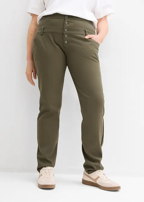 Pantalon en twill extensible, bonprix