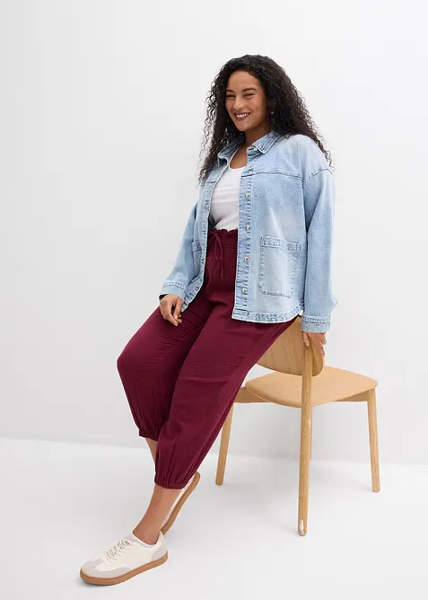 Musselin Hose mit Smockbund, bonprix