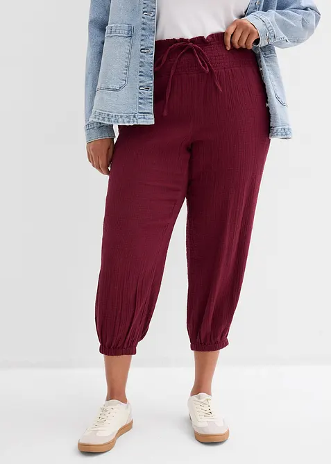 Musselin Hose mit Smockbund, bonprix