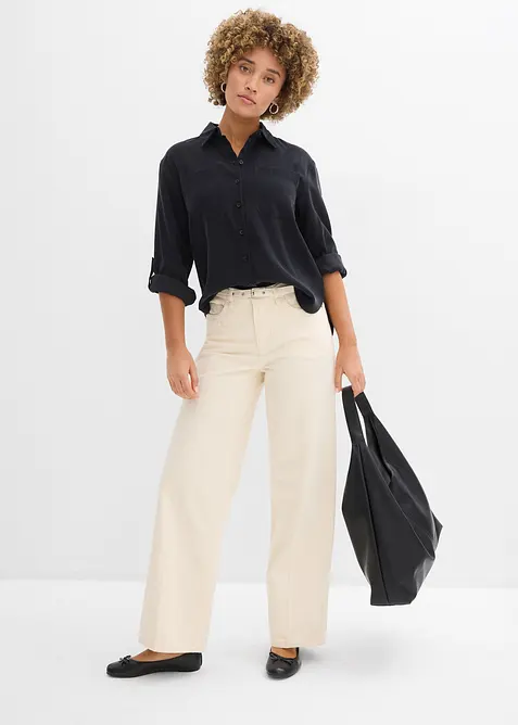 Bluse aus flie&szlig;ender Viskose Mischung, bonprix