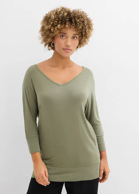 Oversized-Shirt aus flie&szlig;ender Viskose, bonprix