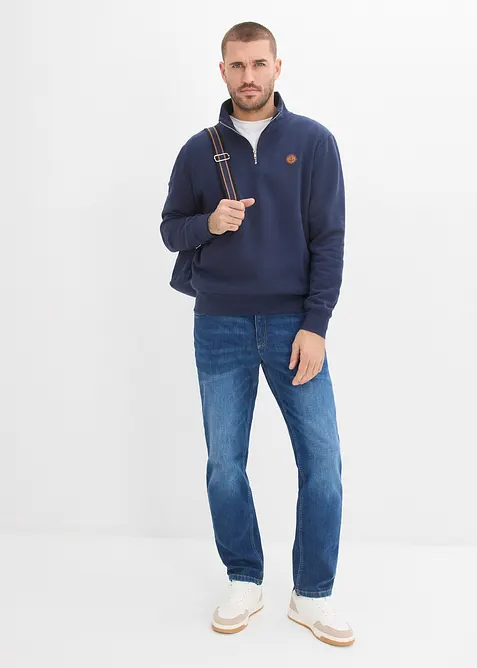 Sweatshirt mit Rei&szlig;verschluss aus reiner Bio-Baumwolle, bonprix