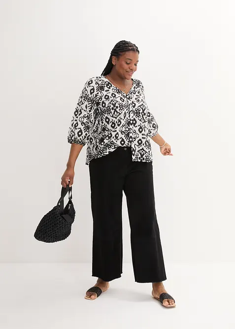 Chemisier imprim&eacute; en coton, bonprix