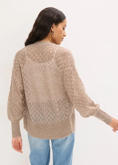 Ajour-Strickjacke, bonprix