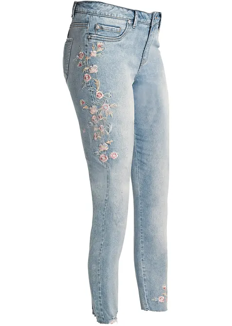 Skinny-Jeans Mid Waist, verk&uuml;rzt, bonprix