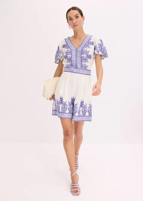 Overall mit Leinenanteil, bonprix