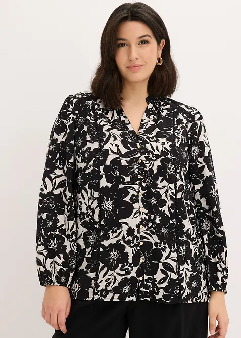 Bluse mit Spitzenb&auml;ndern, bonprix