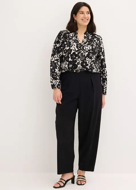 Bluse mit Spitzenb&auml;ndern, bonprix