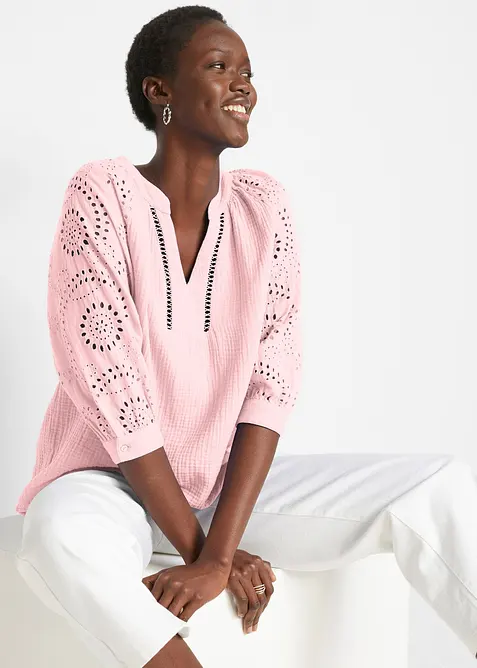 Tunika aus luftigem Musselin, bonprix