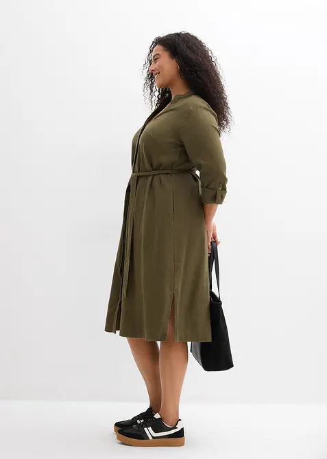 Robe &agrave; poches en lin et viscose, bonprix