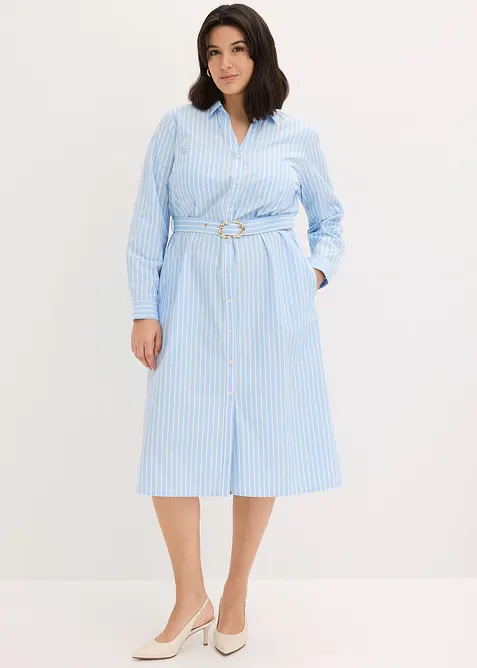 Robe-chemise 100% coton, bonprix