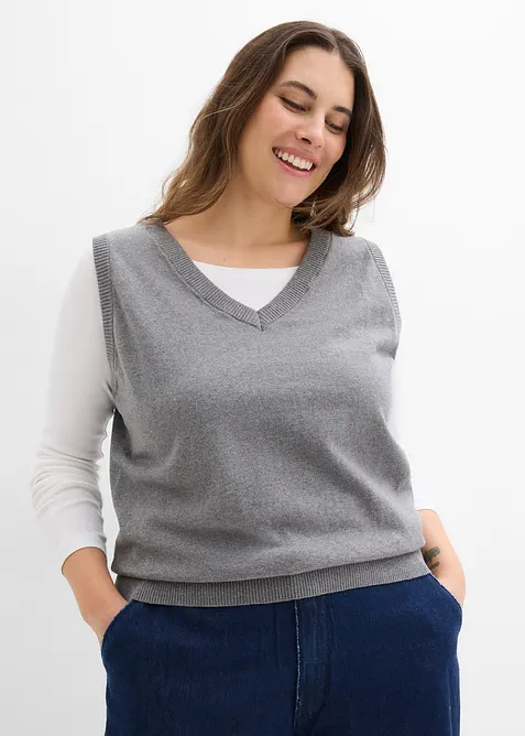 Pull sans manches 100% coton, bonprix