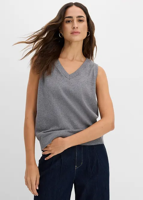 Pull sans manches 100% coton, bonprix