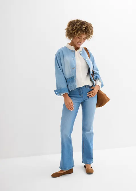 Longbluse aus luftigem Musselin, bonprix